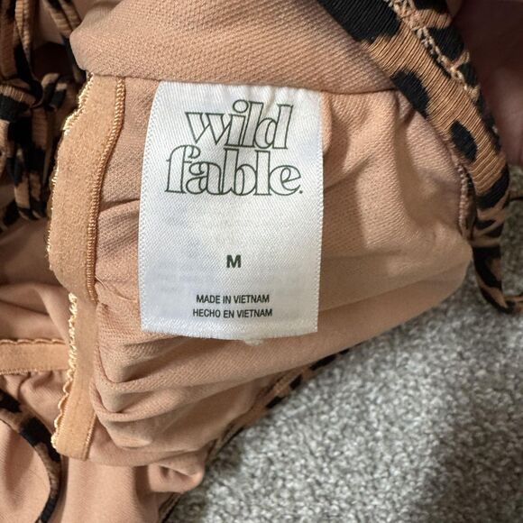 Wild Fable Swimsuit Womens Medium One Piece Leopard Animal Print Sexy Summer - Picture 4 of 10